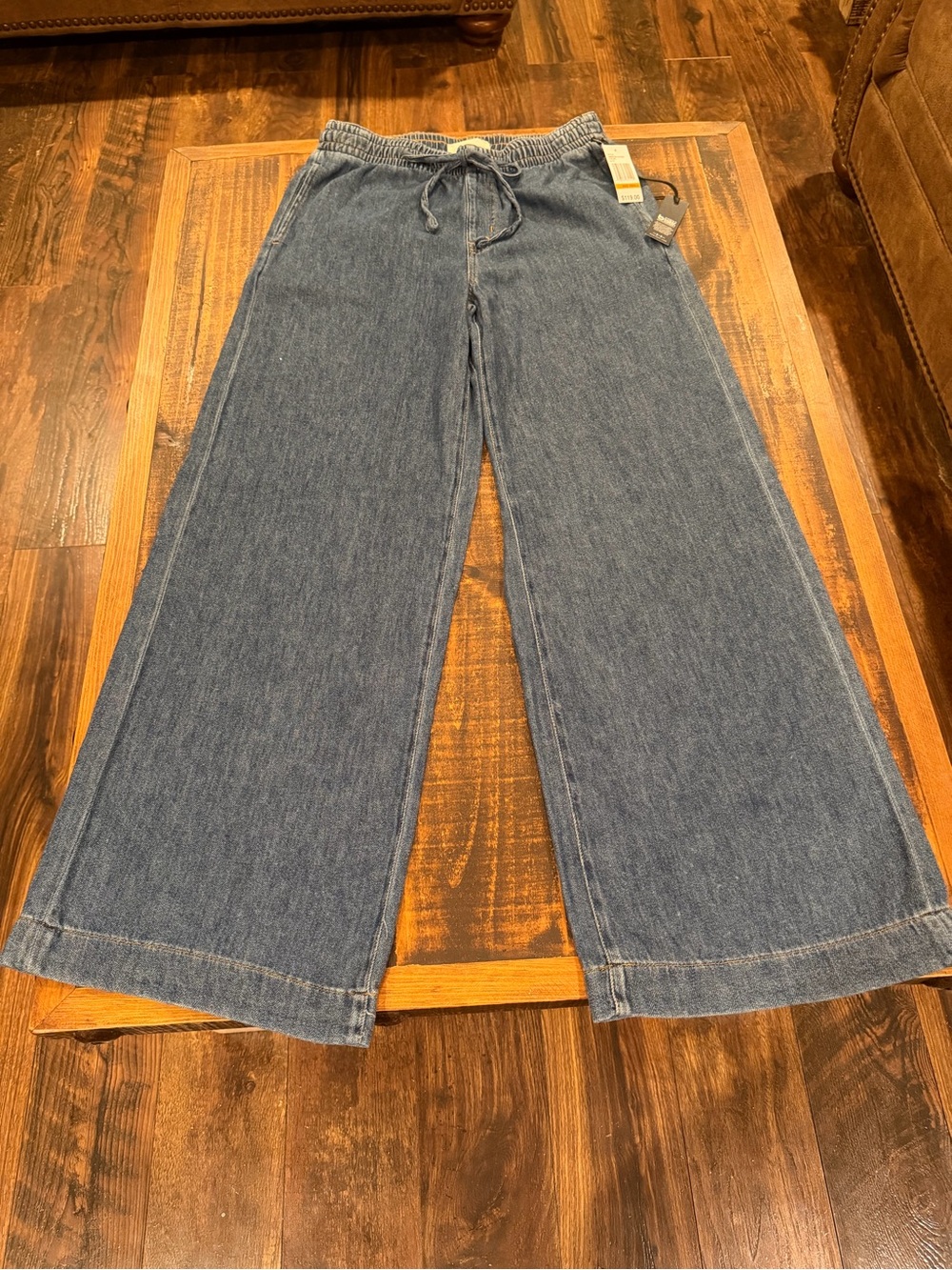 Habitual Light Blue Wide-Leg Drawstring Jeans